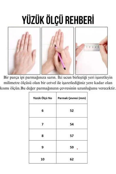 Kristal Taşlı Yuvarlak Yüzük - 4