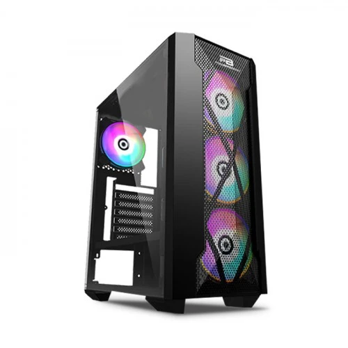 PowerBoost VK-P1900B 500w USB 3.0 ATX Mesh Panel Fixed Rainbow Fan Siyah Kasa