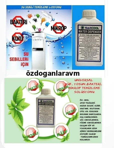 1 Kğ Sebil Damacana Akvaryum Depo Havuz Için Yosun Temizleme Losyonu Ilaçı