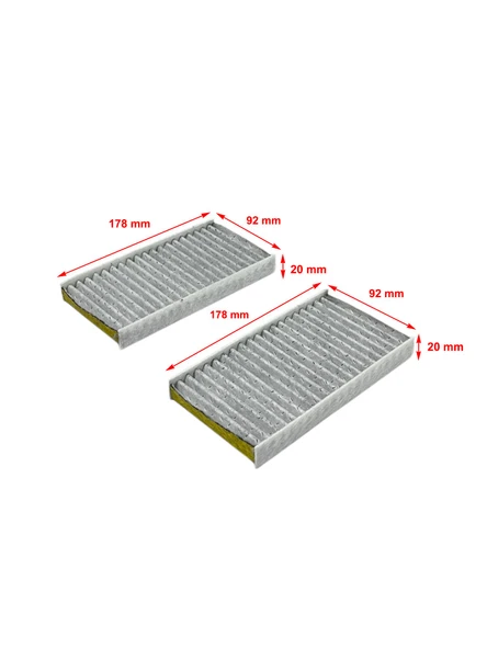 Wunder Jeep Cherokee 2008-2012 Karbonlu Polen Filtresi - Resim 2