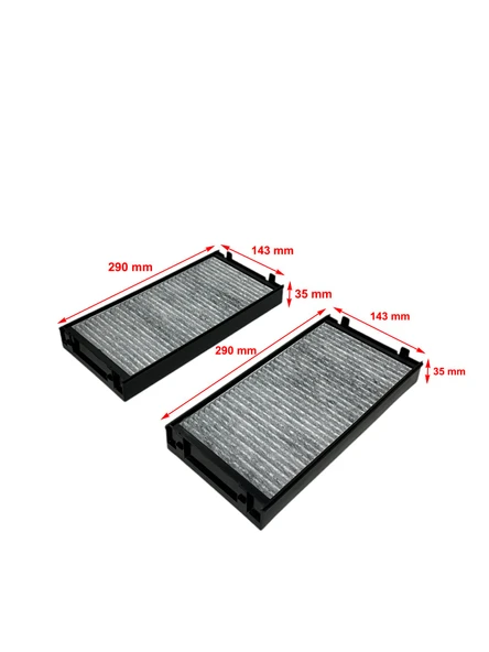 Wunder Bmw X5 F15, F85 2013-2016 Çiftli Karbonlu Polen Filtresi - Resim 2