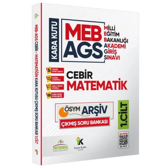 MEB AGS Matematik Kara Kutu 1.Cilt En Kapsamlı ÖSYM Çıkmış Soru Bankası Konu Özetli Dijital Çözümlü