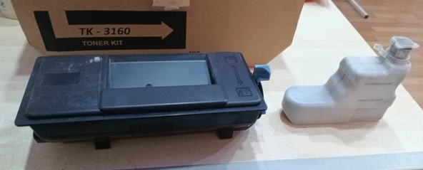 Kyocera TK-3160 / 1T02T90NL1 Toner KİT ( İÇİ BOŞ / YARIM TOZLU ) - 6