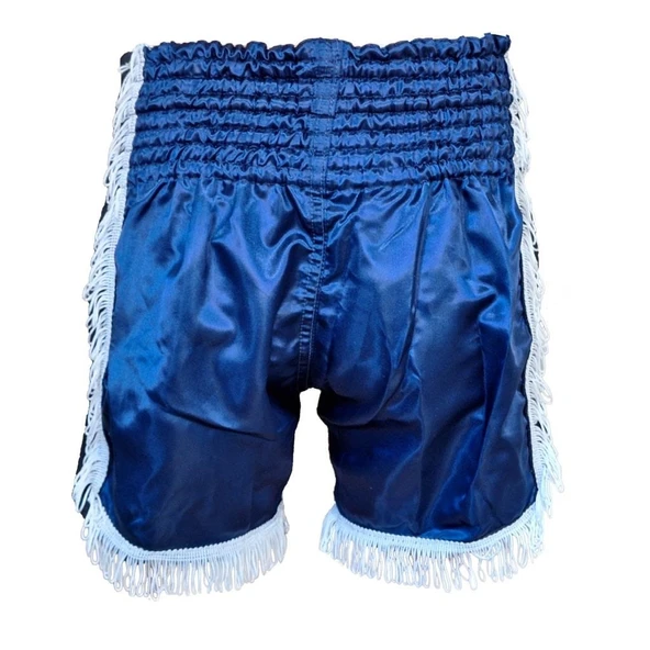 DragonDo MT3020 Apache Muaythai Şortu Lacivert Püsküllü Nakışlı Muay Thai Şortu - 4
