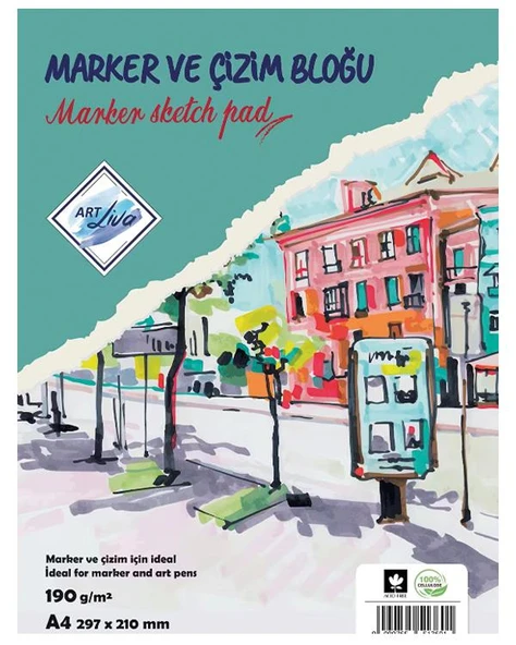 Art liva Artliva Eskiz Defteri A4 190gr 20 Sayfa