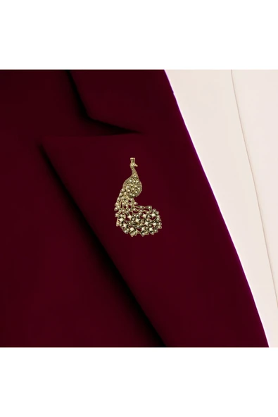 Tavuskuşu Motif Broş - 8
