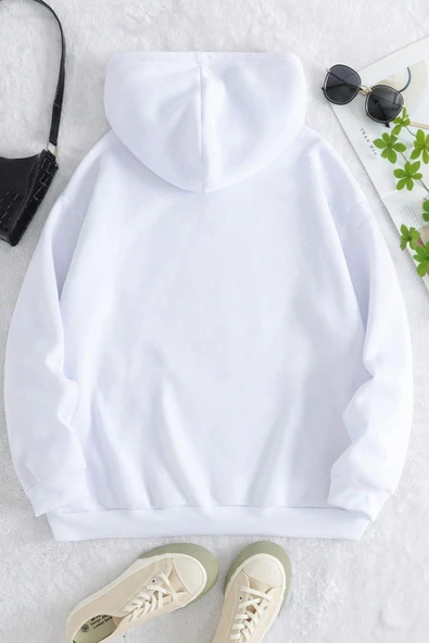 Leopar Kalp Baskılı Oversize Sweatshirt - 4