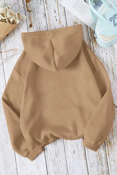 Leopar Kalp Baskılı Oversize Sweatshirt - 2