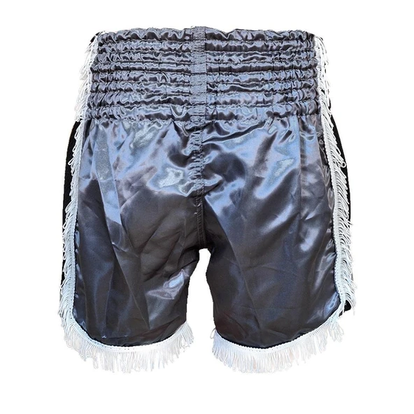 DragonDo MT3020 Apache Muaythai Şort Antrasit Püsküllü Şort Nakışlı Muay Thai Şortu - 4