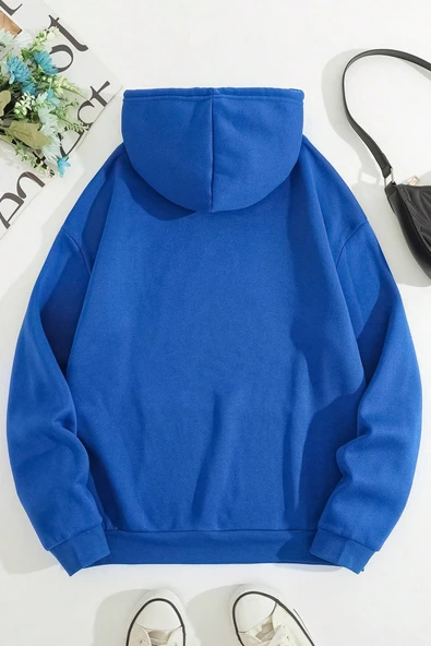 Leopar Kalp Baskılı Oversize Sweatshirt - 8