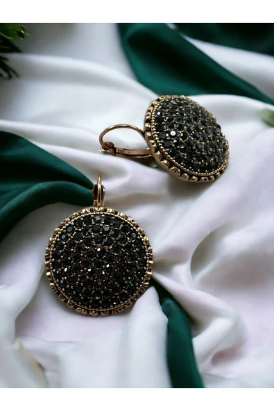 Zirkon Taşlı Daire Küpe - Resim 3