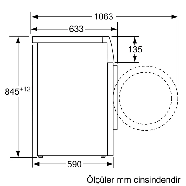 Profilo CMN12190TR 1200 Devir 9 KG Çamaşır Makinesi - 7