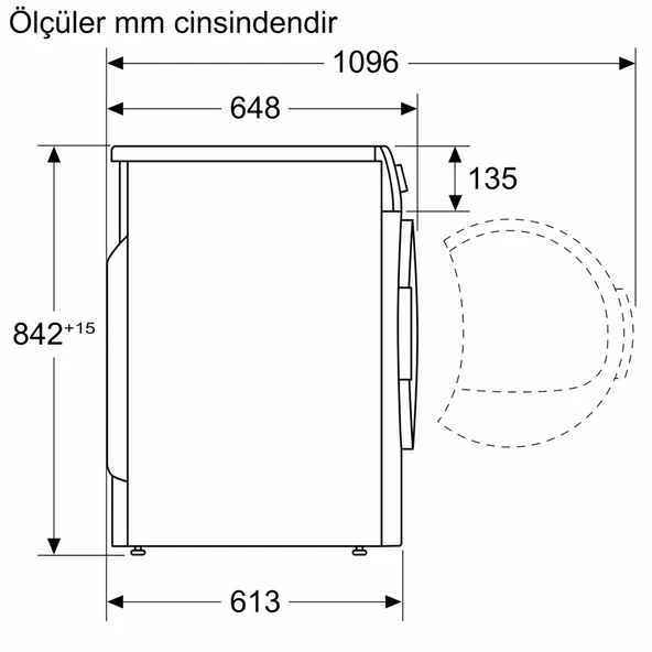 Profilo KM8612HTR 8 KG Isı Pompalı Kurutma Makinesi - 7