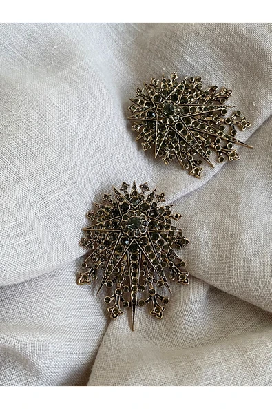 Turkuaz Taşlı Kutup Yıldızı Küpe - Resim 5