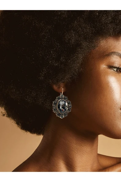 Yakut Kırmızı Zirkon Taşlı Küpe - 12