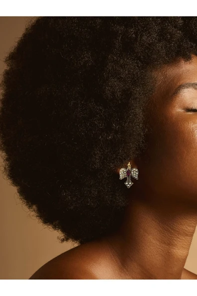 Kırlangıç Figürü Ametist Küpe - Resim 9