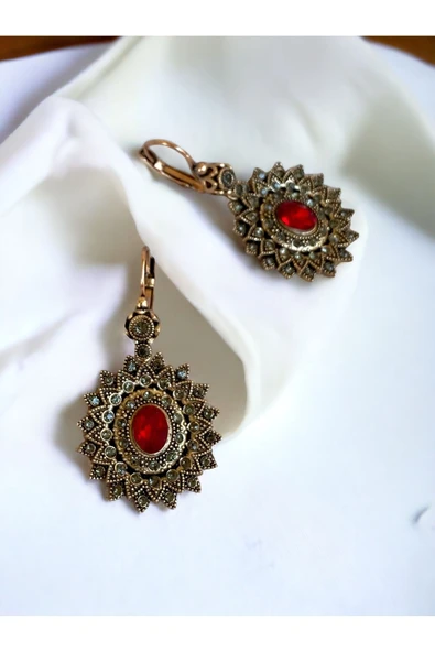 Kristal Taşlı Güneş Küpe - 9