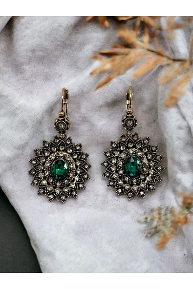 Kristal Taşlı Güneş Küpe - 2