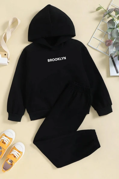 Çocuk Brooklyn Baskılı Eşofman Takımı ürün görseli 1
