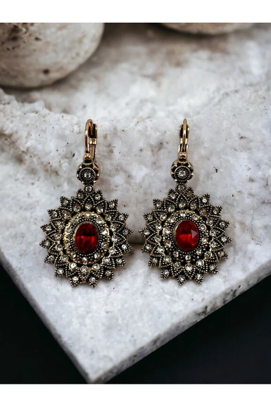 Kristal Taşlı Güneş Küpe - 5