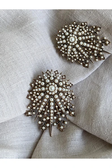 Turkuaz Taşlı Kutup Yıldızı Küpe - Resim 9