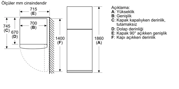 Profilo BD2055WENN 453 LT No-Frost Çift Kapılı Buzdolabı - 7