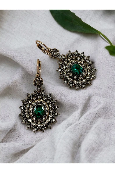 Kristal Taşlı Güneş Küpe - 3