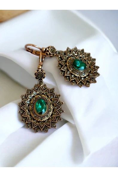 Kristal Taşlı Güneş Küpe - 10