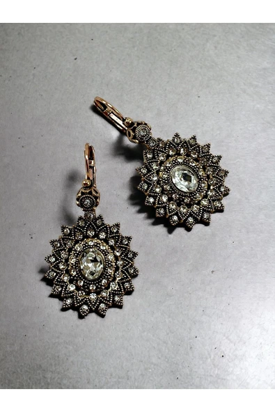 Kristal Taşlı Güneş Küpe - 7