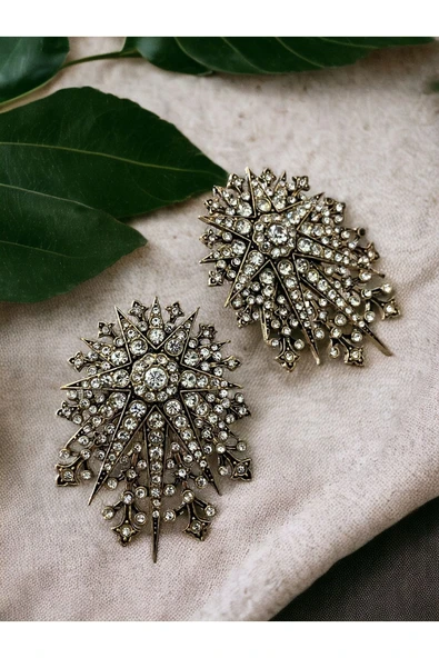 Turkuaz Taşlı Kutup Yıldızı Küpe - Resim 12