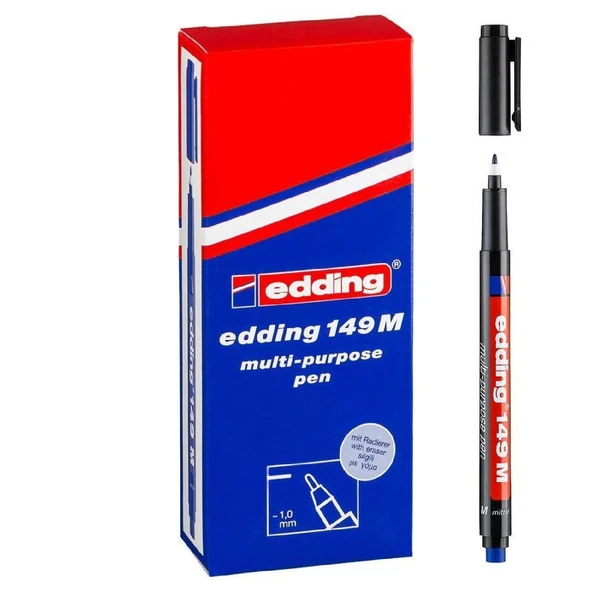 Edding Asetat Kalemi Silgili E-149M Siyah - 2