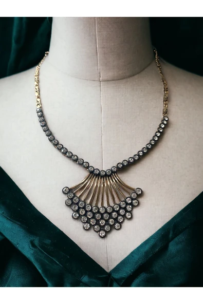 Elmas Kaburga Tasma Kolye - Resim 2