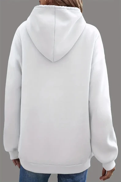 Perfectly Baskılı Oversize Sweatshirt - 4