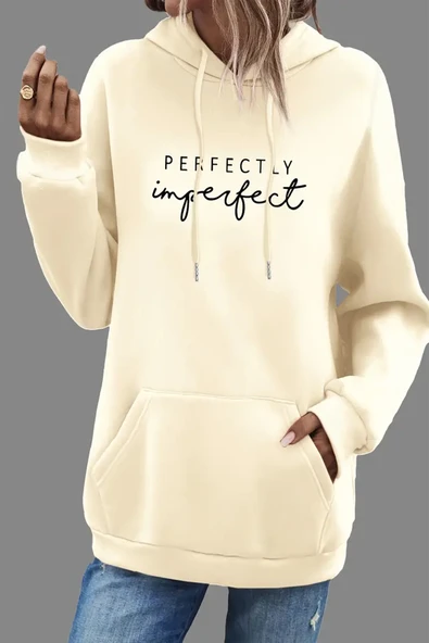 Perfectly Baskılı Oversize Sweatshirt - 5