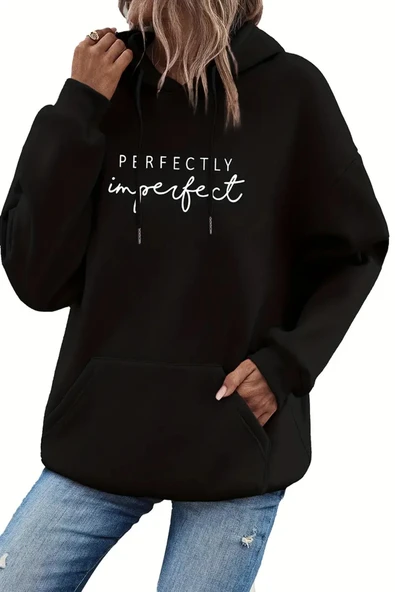 Perfectly Baskılı Oversize Sweatshirt - 9