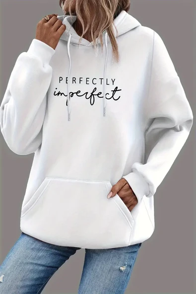 Perfectly Baskılı Oversize Sweatshirt - 3