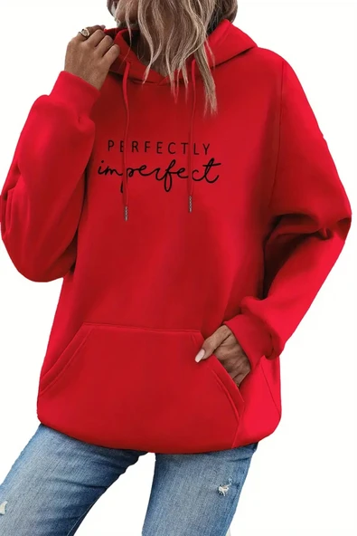 Perfectly Baskılı Oversize Sweatshirt - 7
