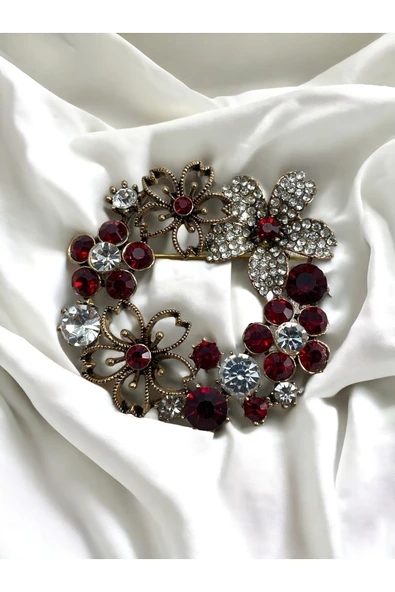 Çiçek Çelenk Broş - Resim 2