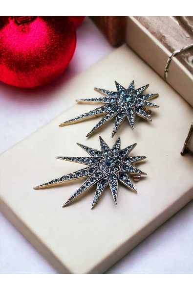 Zirkon Taşlı Kuzey Yıldızı Küpe - Resim 6