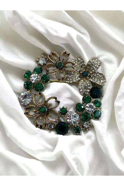 Çiçek Çelenk Broş - Resim 7