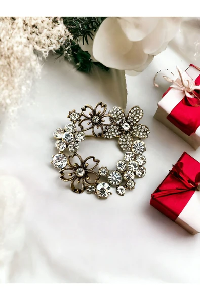 Çiçek Çelenk Broş - Resim 10