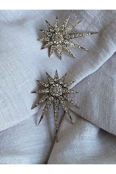 Zirkon Taşlı Kuzey Yıldızı Küpe - Resim 4