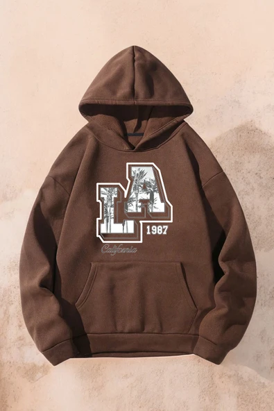 La California Baskılı Oversize Sweatshirt - 7