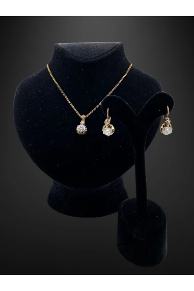 Elmas Kesim Zirkon Taşlı Set - 4