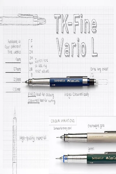 Faber Castell Tk Fine Vario Lux Champagne Gold Versatil Kalem 0.5 135540 - 4