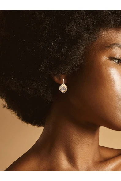 Zirkon Taşlı Sarmal Küpe - Resim 5