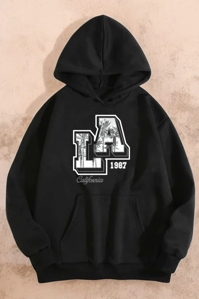 La California Baskılı Oversize Sweatshirt - 3