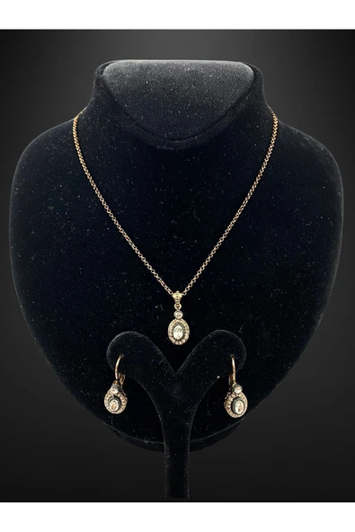 Oval Kesim Zirkon Taşlı Set - Resim 4