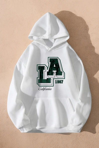La California Baskılı Oversize Sweatshirt - 5