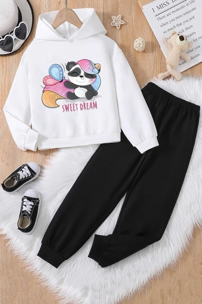 Çocuk Sweet Dream Panda Eşofman Takımı - 3